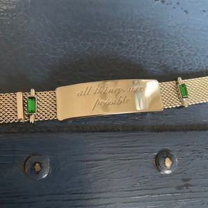 all things are possible silver bracelet